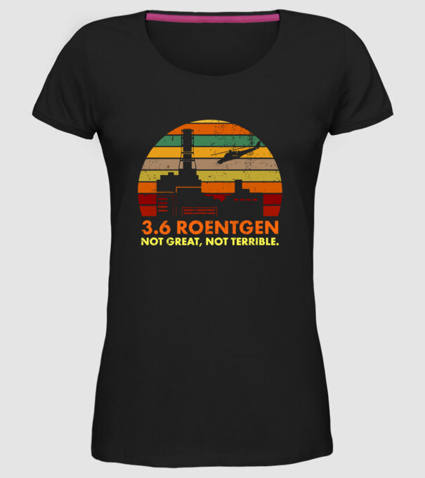 3.6 roentgen model negru pe tricou