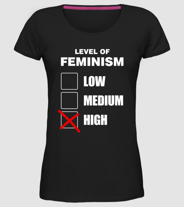 Nivelurile feminismului model negru pe tricou