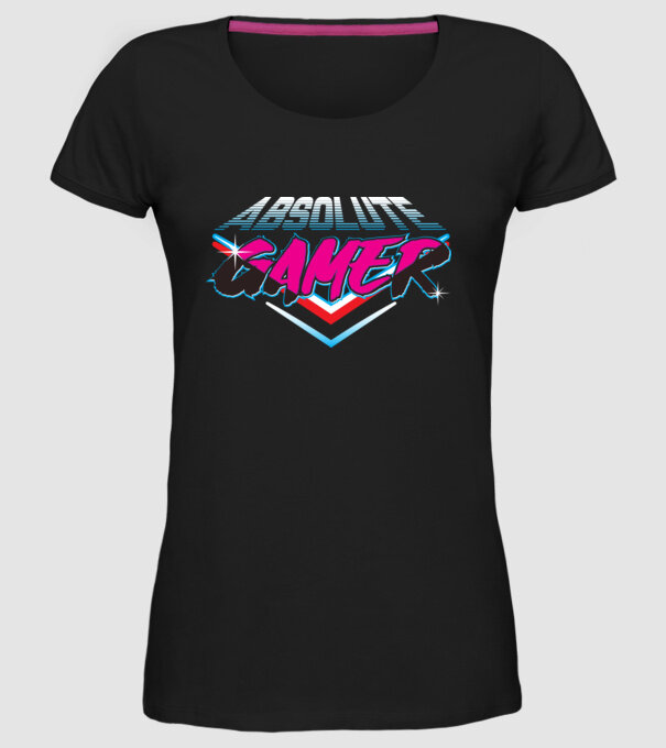 Absolute Gamer model negru pe tricou