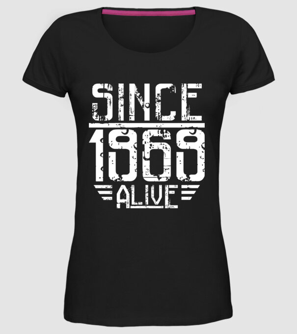 Alive since 1969 model negru pe tricou