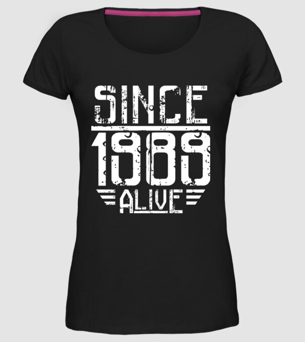 Alive since 1989 model negru pe tricou