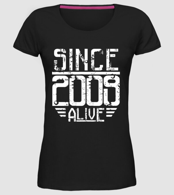 Alive since 2009 model negru pe tricou