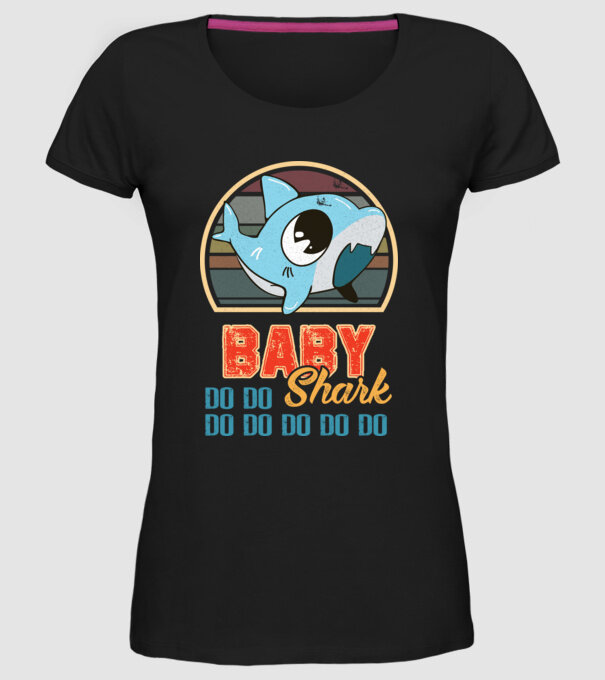 BabyBOY shark model negru pe tricou