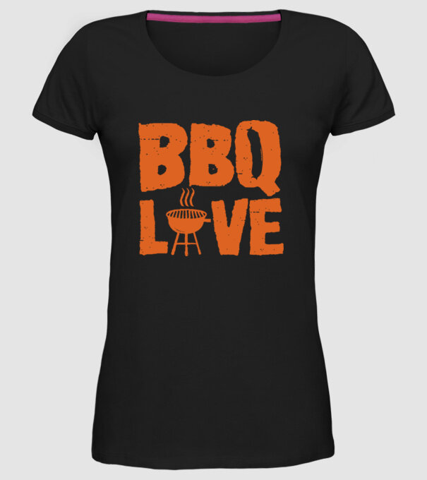 BBQ LOVE model negru pe tricou