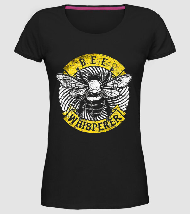 Bee Whisperer model negru pe tricou