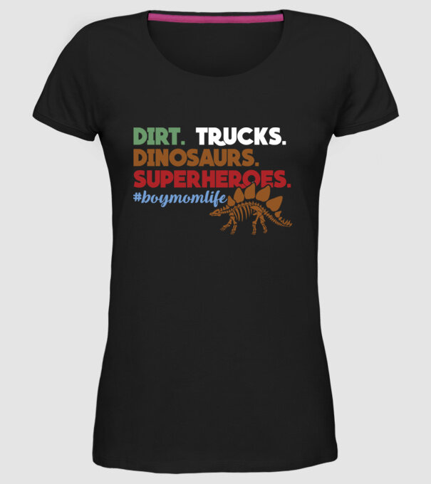 Boymomlife model negru pe tricou