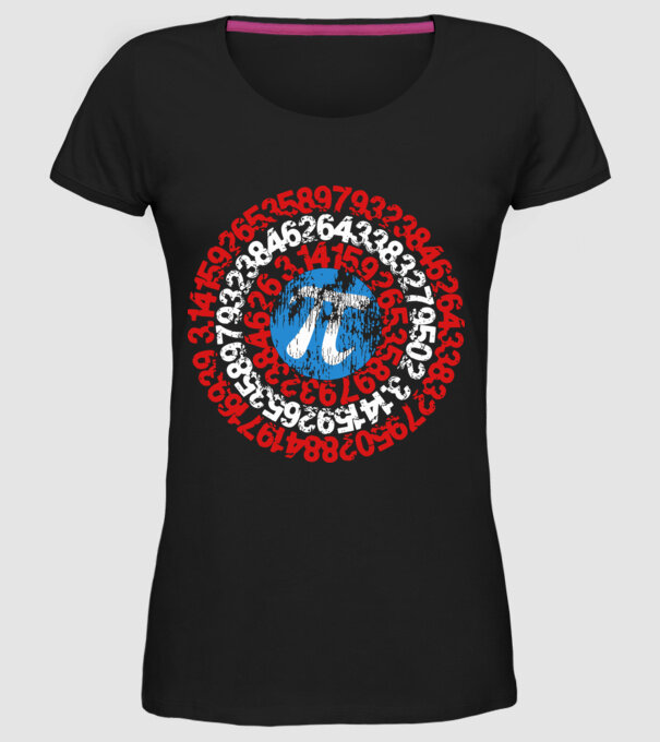 Captain PI model negru pe tricou