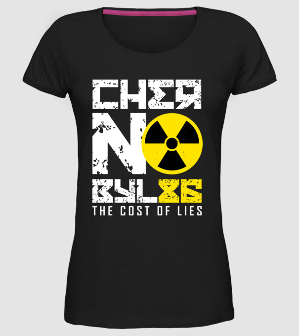 'Chernobyl ''86 3 culori' model negru pe tricou
