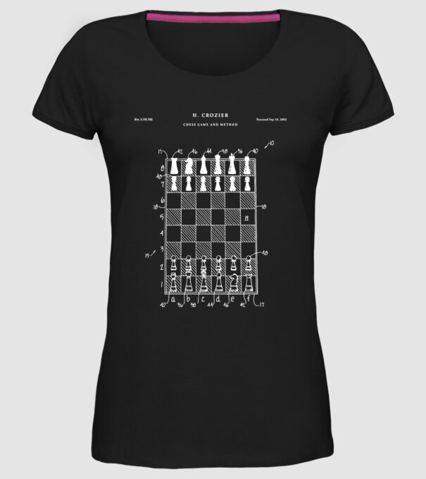 Chess Game method model negru pe tricou