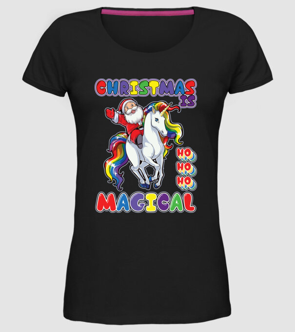 CHRISTMAS IS MAGICAL model negru pe tricou