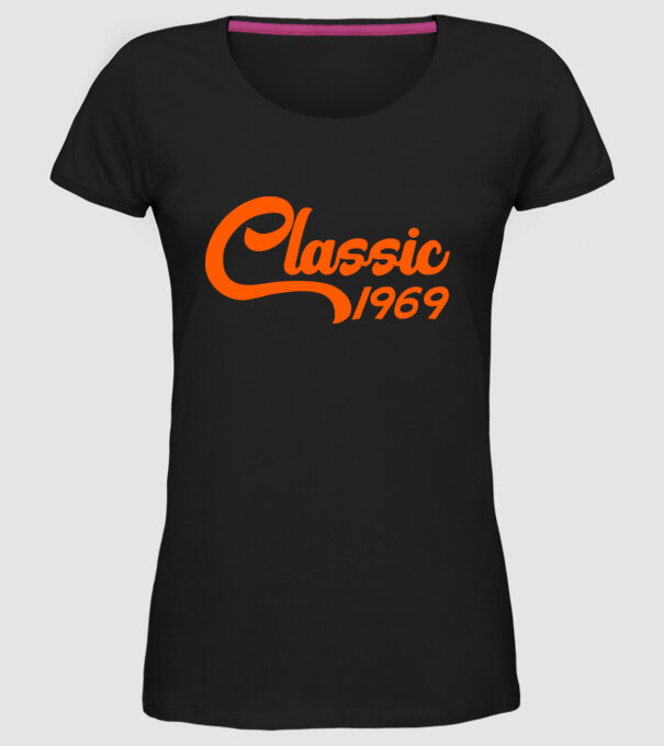 Classic 1969 model negru pe tricou