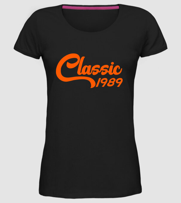 Classic 1989 model negru pe tricou