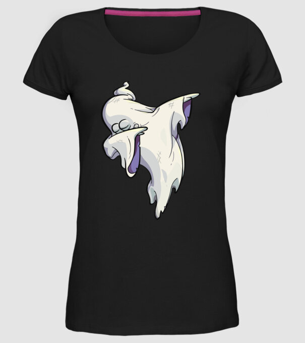 Dab ghost model negru pe tricou