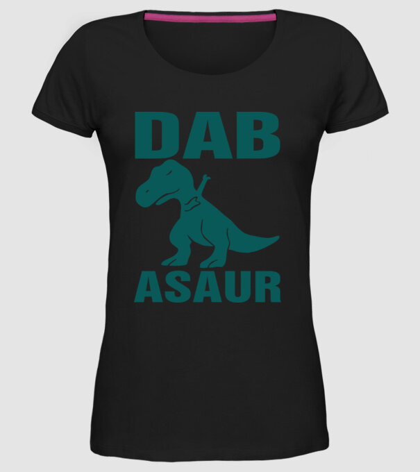 Dabasaur model negru pe tricou