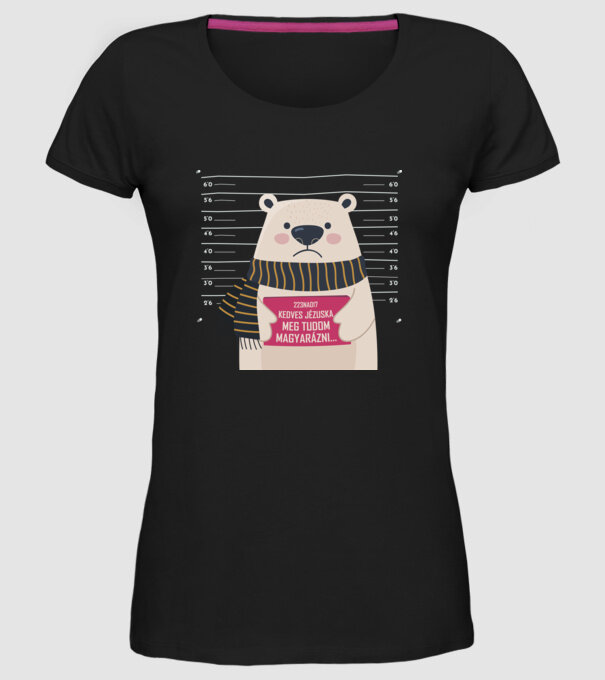 DearSanta model negru pe tricou
