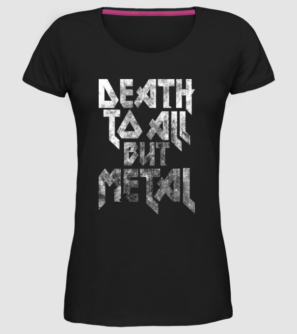 Death but metal model negru pe tricou