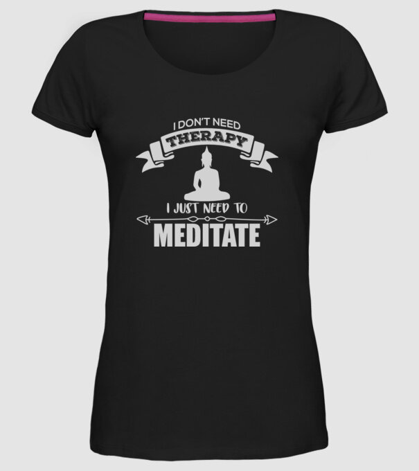 'don''t need therapy' model negru pe tricou