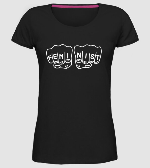 Feminist model negru pe tricou
