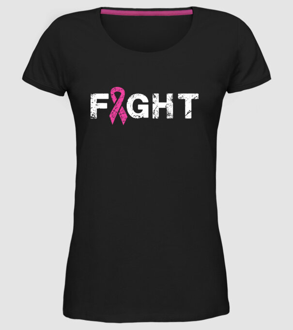 Fight model negru pe tricou