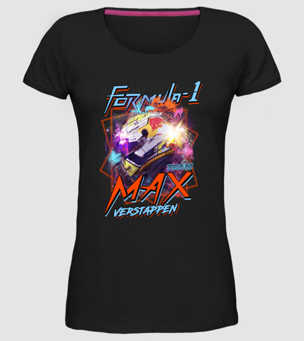 FORMULA 1 VERSTAPPEN model negru pe tricou