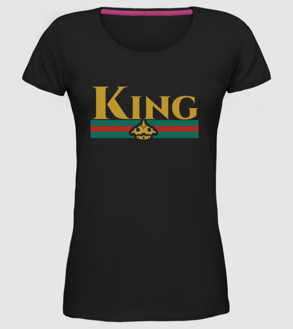 Gucci king model negru pe tricou