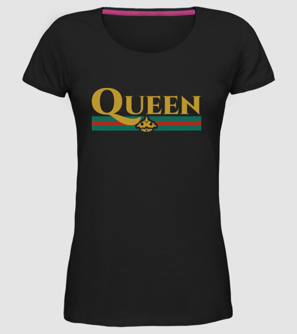 Gucci queen model negru pe tricou
