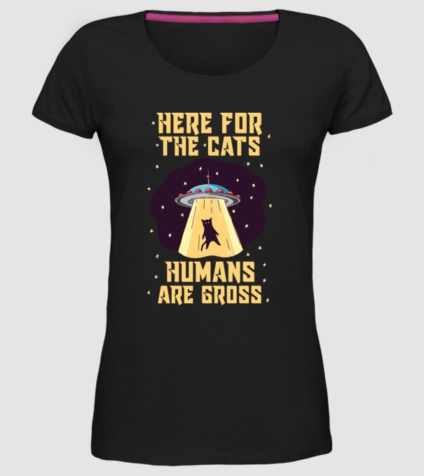Here for the cats model negru pe tricou