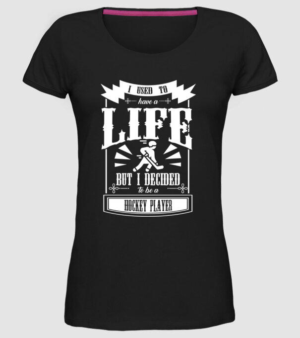 I used to have a life HOCHEIST model negru pe tricou