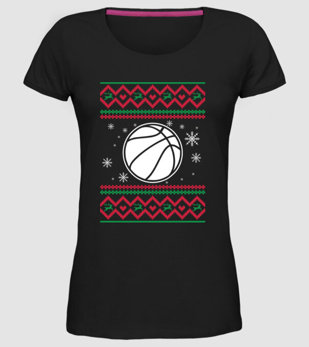 Model tricotat de Crăciun - baschet model negru pe tricou
