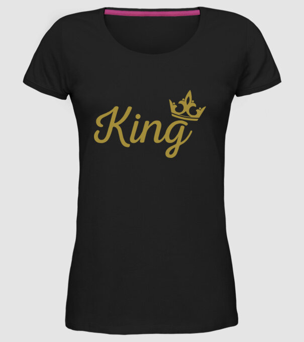 King model negru pe tricou
