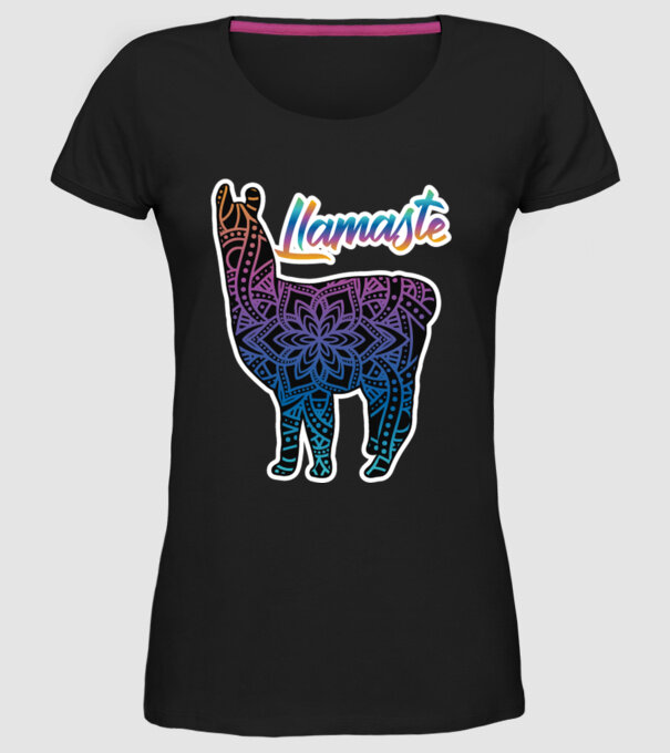 Lamaste color2-01 model negru pe tricou