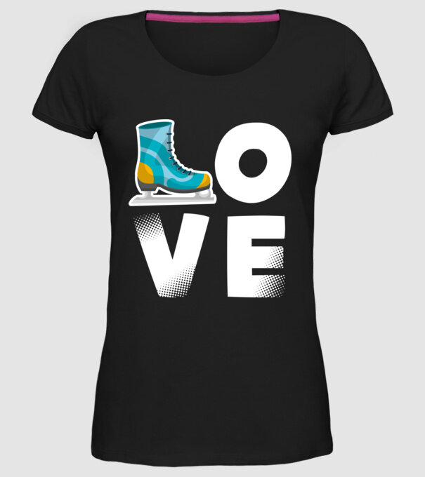 love model negru pe tricou