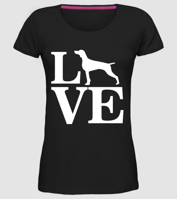 LOVE VIȘLĂ model negru pe tricou