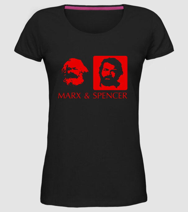 MARX and Spencer model negru pe tricou