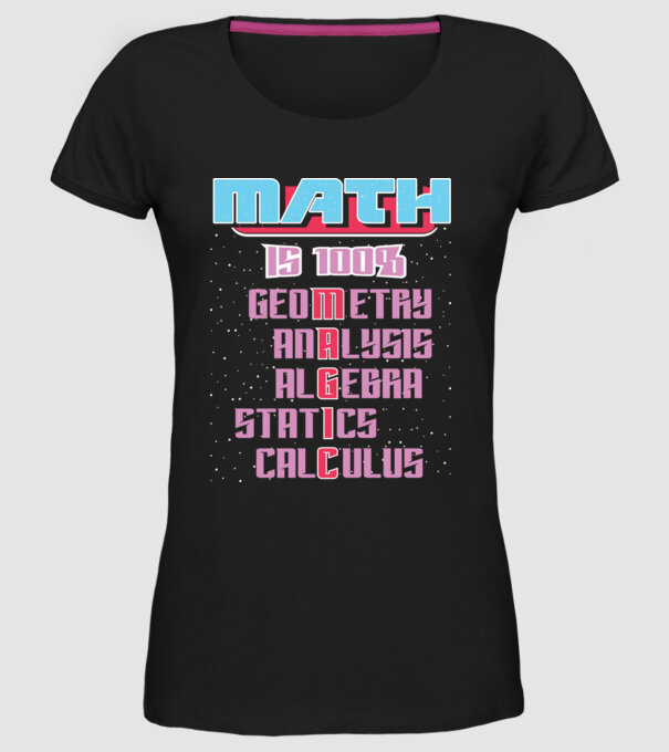 Math magic retro model negru pe tricou