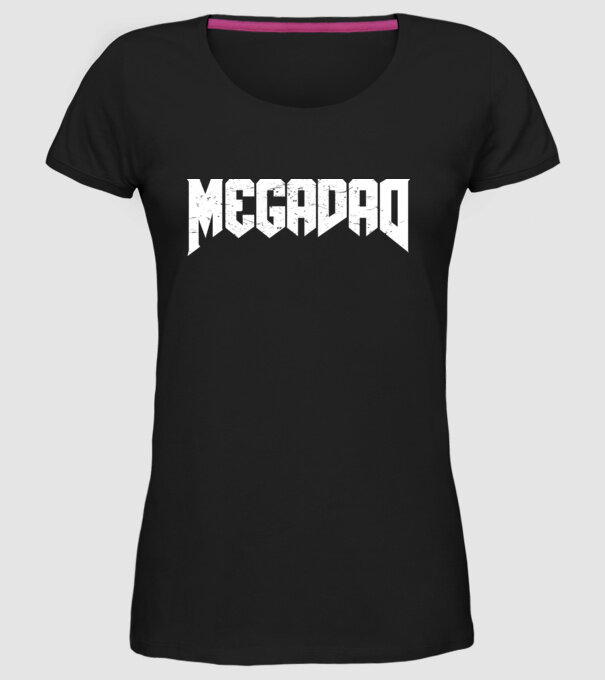 Megadad model negru pe tricou