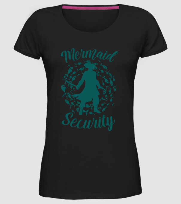 Mermaid Security boys model negru pe tricou