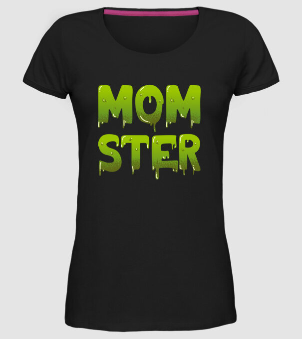 Momster model negru pe tricou
