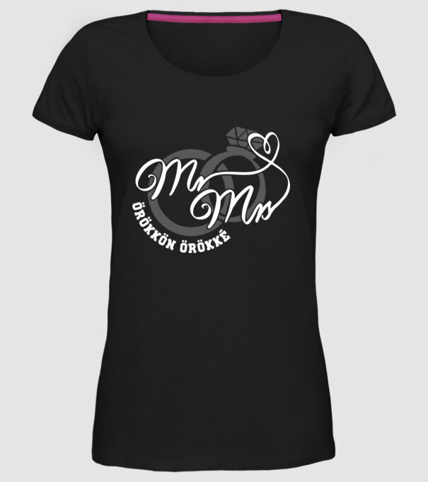 pentru totdeauna model negru pe tricou