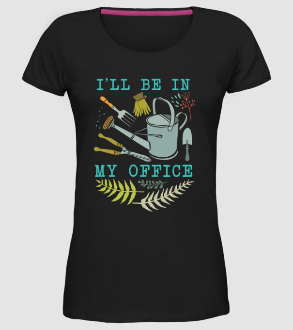 My office model negru pe tricou