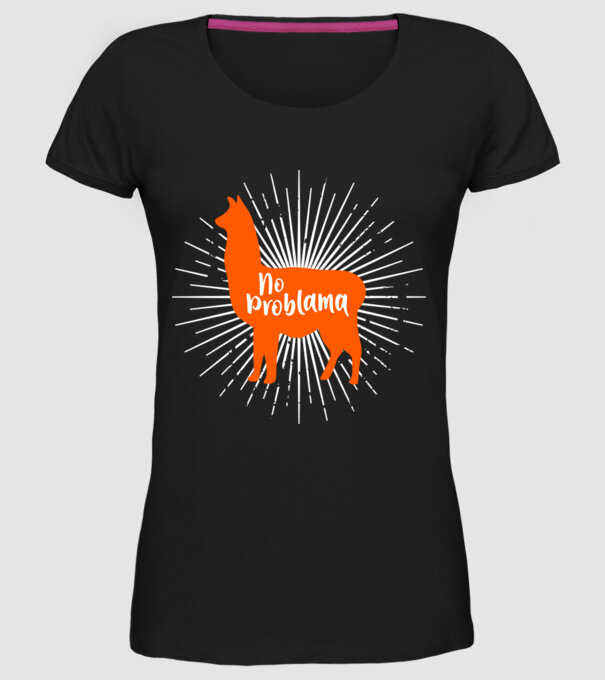 No problama model negru pe tricou