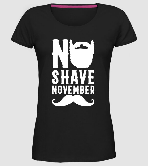 No shave november model negru pe tricou
