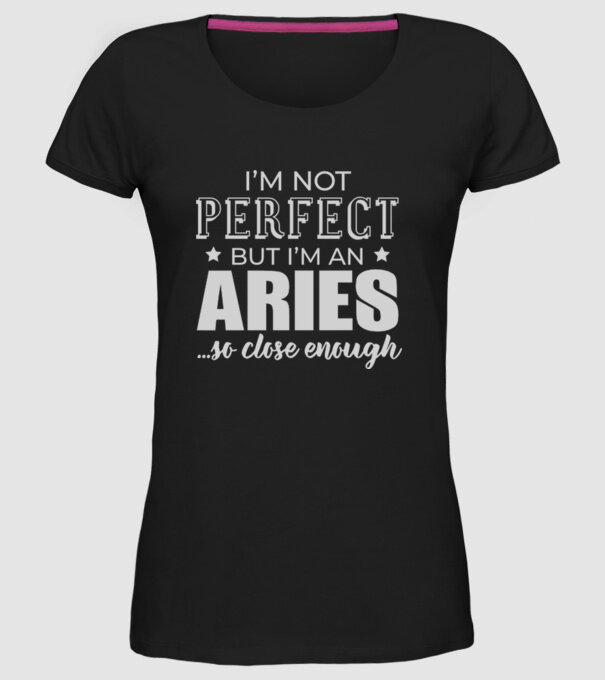 Not perfect, but ARIES model negru pe tricou