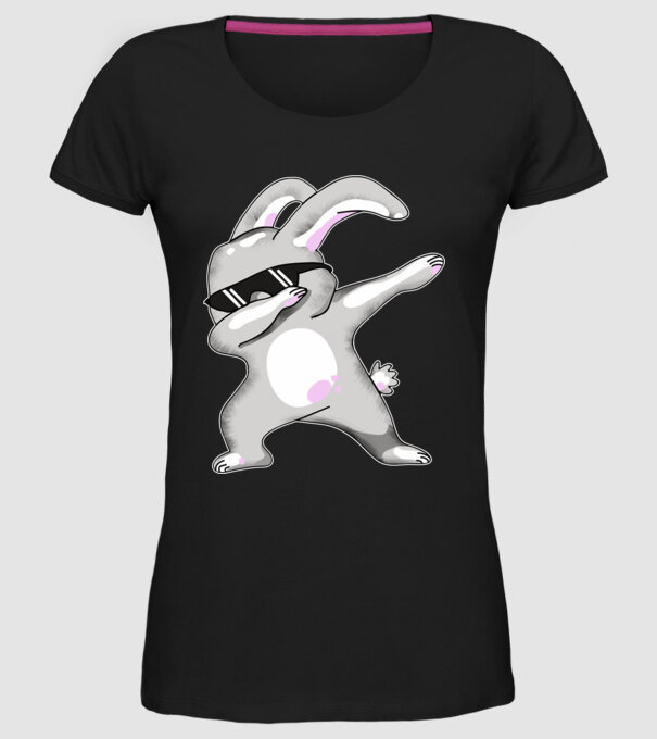 Iepuraș DAB model negru pe tricou
