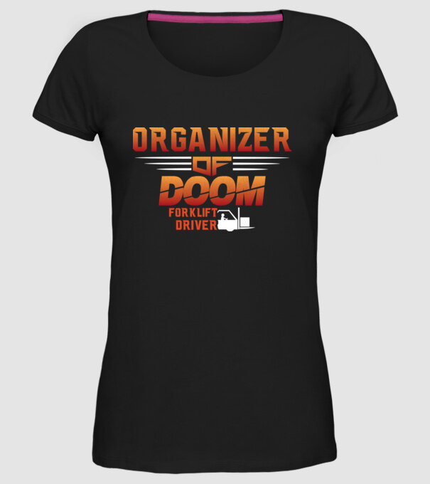 organizer of DOOM model negru pe tricou