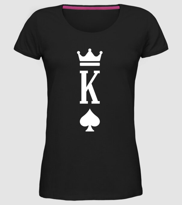 Playing cards King of spades model negru pe tricou