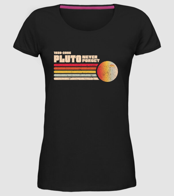 pluto model negru pe tricou