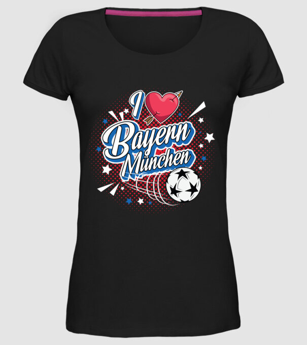 Popart Bayern model negru pe tricou
