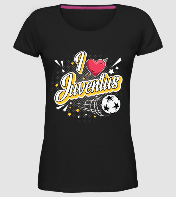 Popart Liverpool Juventus model negru pe tricou