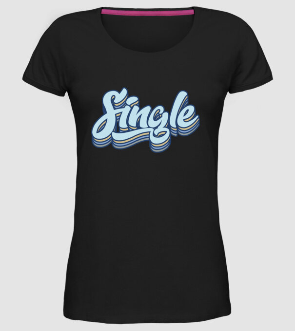 Retro single model negru pe tricou